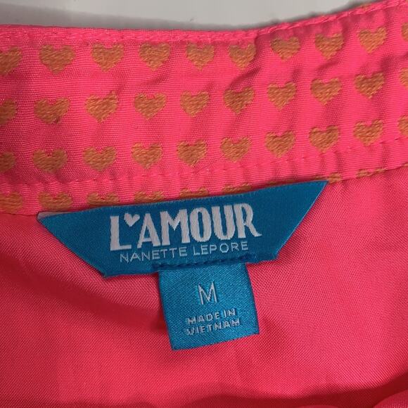 Hot Pink Heart Flare Style Skater Mini Skirt W-380 Size Medium - Picture 5 of 8